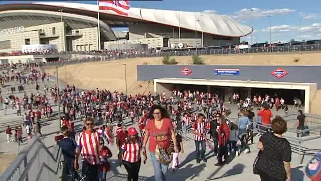 La afición rojiblanca conoce de cerca el Wanda Metropolitano