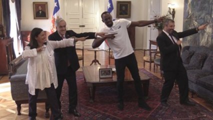 Usain Bolt se reúne con Piñera en La Moneda en el marco de su visita a Chile