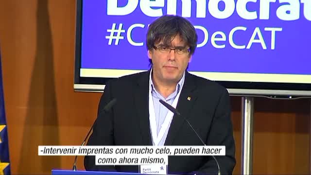 Puigdemont: Contra más querellas y más amenazas envíen habrá más voluntarios