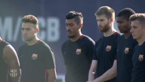 Minuto de silencio en la Ciudad Deportiva del Barça