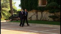Rajoy llega al Palacio de Marivent para celebrar el tradicional despacho de verano con el Rey
