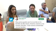 Los políticos condenan el atentado de Barcelona por Twitter