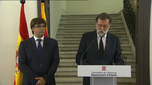 Rajoy pide trabajar juntos para esclarecer lo ocurrido en Barcelona