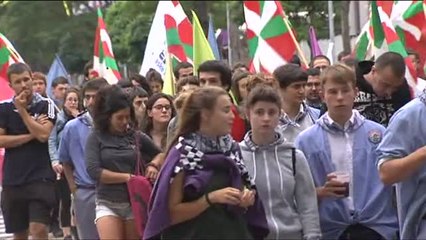 Manifestación contra el modelo turístico en Vitoria