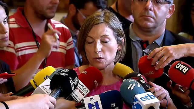 Forcadell anuncia que el Parlament aplaza la tramitación de la Ley del referéndum