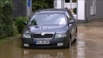 Coches atrapados y casas inundadas por las fuertes lluvias en Alemania