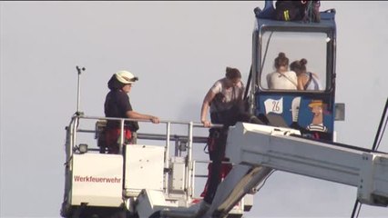 Espectacular rescate sobre el río Rin