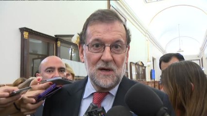 Rajoy: "El Gobierno no va a contribuir a subir la tensión en Cataluña"