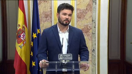 Rufián critica la "omertá" de PP y Ciudadanos para poner punto y final a la comisión de investigación de Fernández Díaz