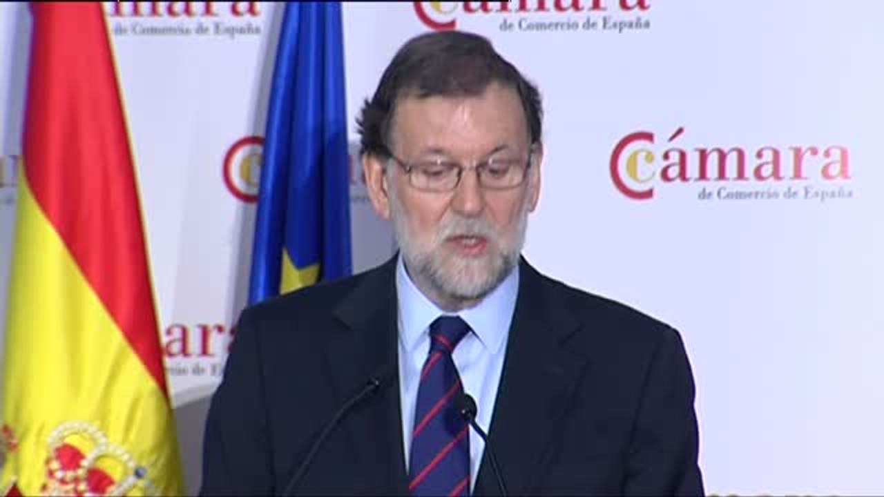 Rajoy: "Los delirios autoritarios y frentistas nunca podrán vencer a la serenidad y equilibrio de nuestro Estado democrático"
