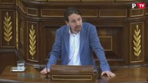 Pablo Iglesias acusa a Rajoy de tener preparada su respuesta a él mismo en lugar de a Irene Montero