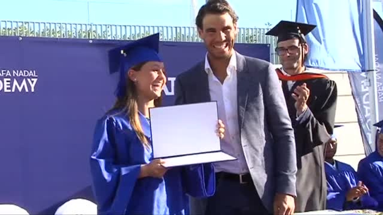 Nadal, maestro de ceremonias en la primera graduación de alumnos de American Internacional School of Mallorca