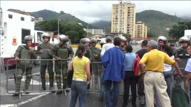 Disturbios a las puertas del Tribunal Superior de Justicia de Venezuela