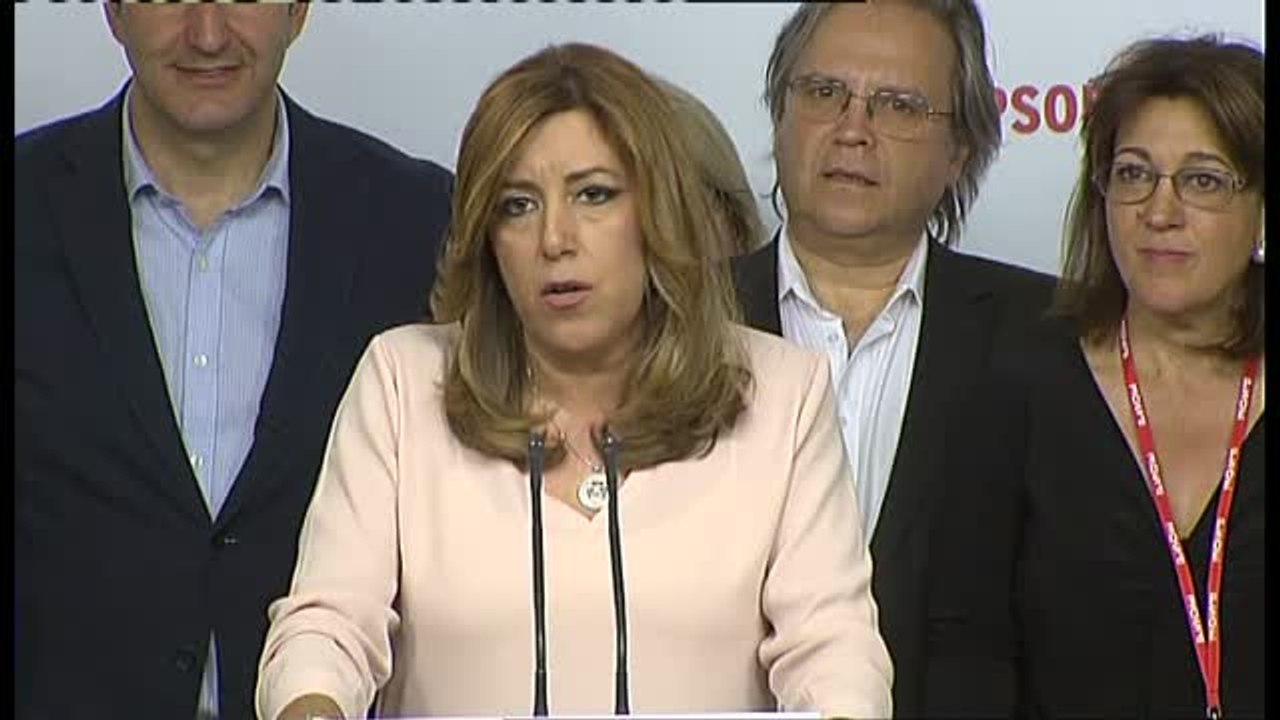Susana Díaz: "A partir de ahora lo que nos queda es trabajar y lo haremos como lo hemos hecho siempre"