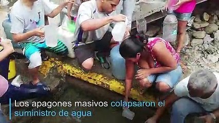 Venezolanos "sin una gota de agua" en medio de apagones