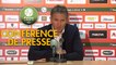 Conférence de presse RC Lens - Havre AC (0-0) : Philippe  MONTANIER (RCL) - Oswald TANCHOT (HAC) - 2018/2019