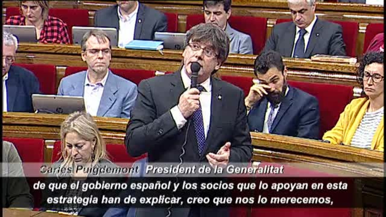 Puigdemont: "¿Está dispuesto el gobierno español a utilizar la fuerza contra Cataluña?