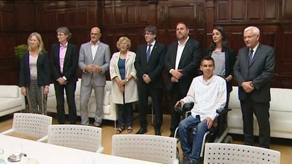 Encuentro entre Carmena y Puigdemont en el Ayuntamiento de Madrid