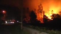 Las llamas ponen en alerta a la parroquia de Borela (Pontevedra)