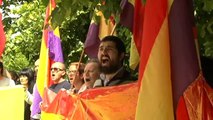 Protestas contra el rey durante su visita a San Sebastián