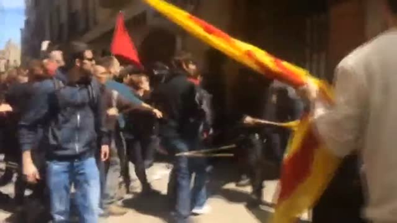 Puestos en libertad los dos detenidos en la manifestación del Primero de Mayo en Manresa (Barcelona)