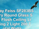 Murray Feiss SF283BS Perry Round Glass Semi Flush Ceiling Lighting 2 Light 200 Total Watts