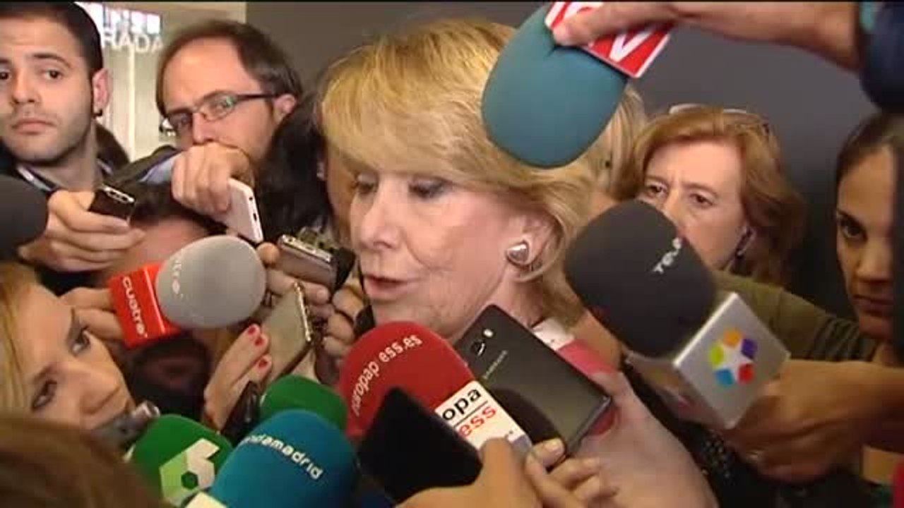 Esperanza Aguirre rompe a llorar: "Lo de Ignacio González sería muy lamentable para mí"