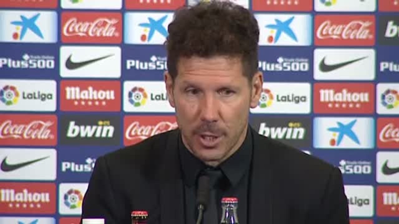 Simeone: "El fútbol es esto, muchas veces nos ha tocado ganar de esta manera y hoy nos tocó perder"