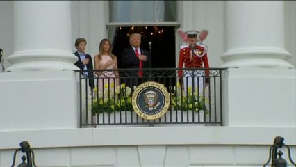 La familia Trump cumple con la tradicional fiesta de Pascua en la Casa Blanca