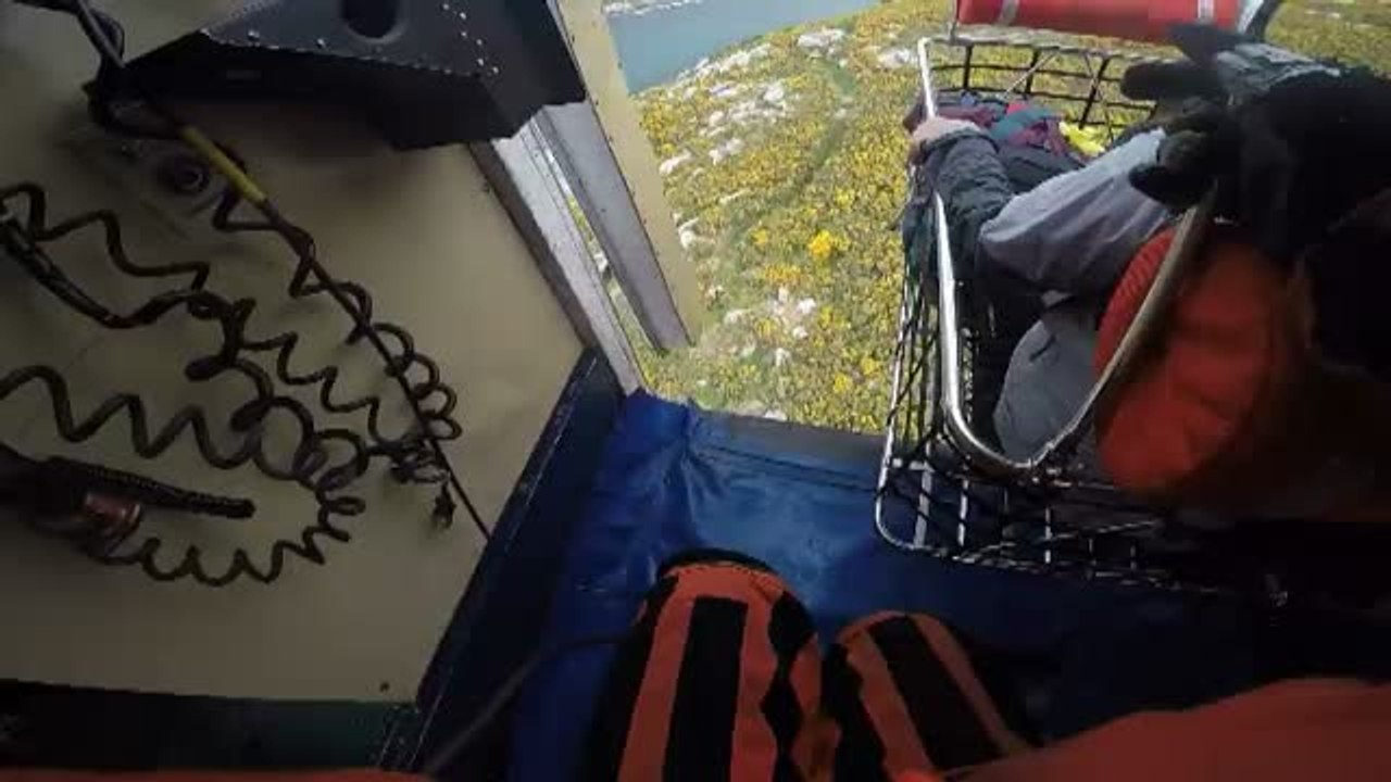 Complicado rescate de una senderista