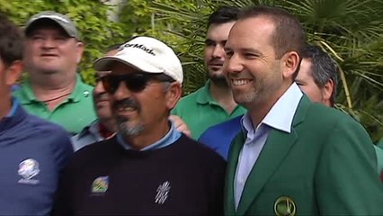 Homenaje al golfista Sergio García en el campo de su localidad natal