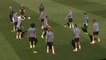 Risas y buen ambiente en el entrenamiento del Real Madrid