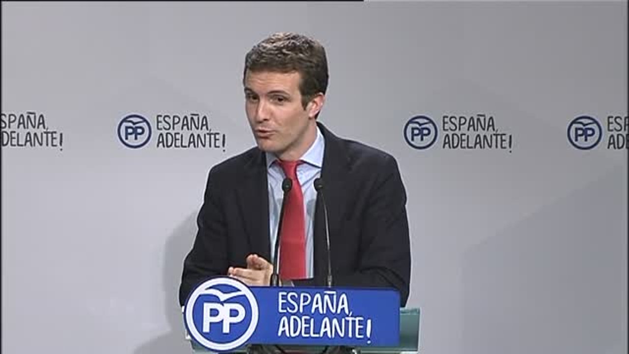 Pablo Casado: "Nuestra postura" sobre Pedro Antonio Sánchez "sigue siendo la misma"