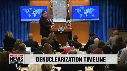 Pompeo explains difficulties to put timeline on N. Korea's denuclearization