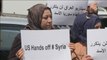 Protesta en Damasco por el ataque de Estados Unidos a la base militar de Shairat