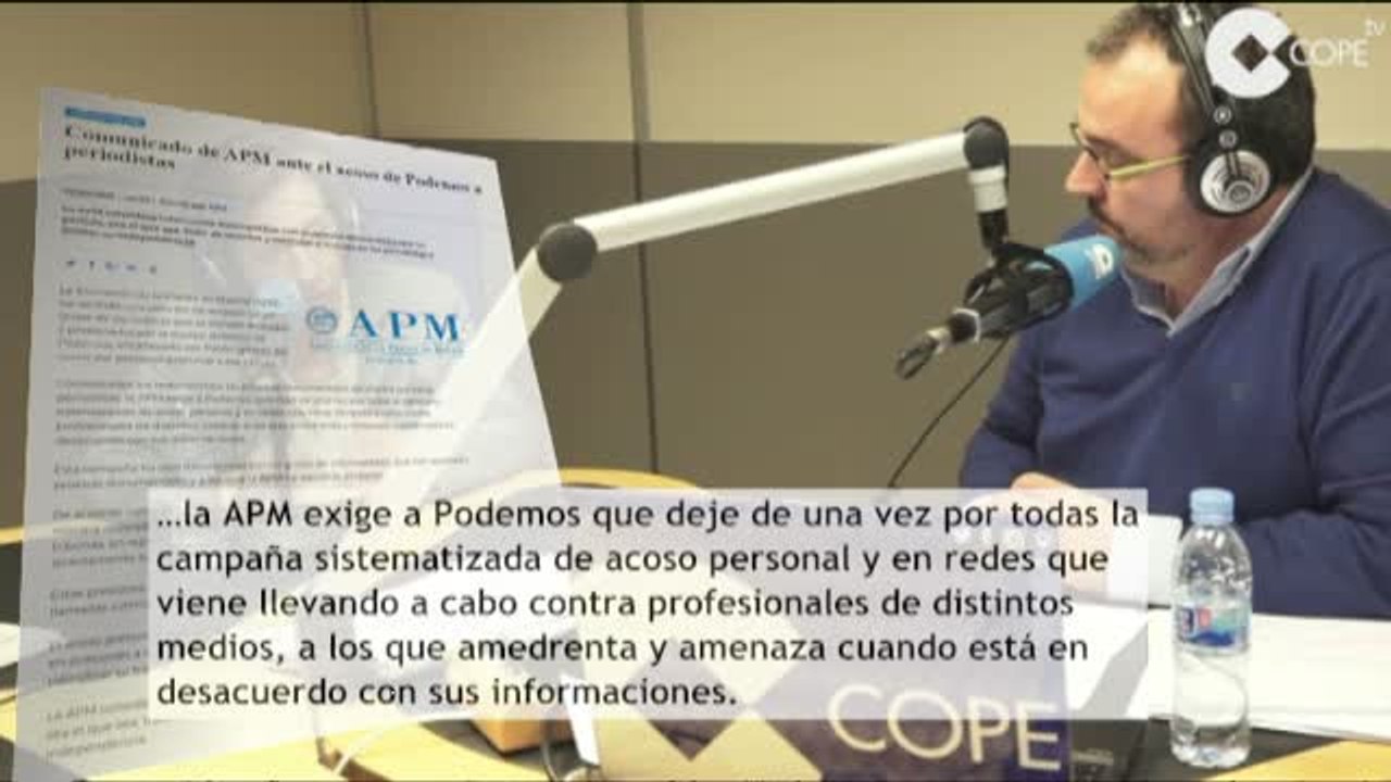 Las supuestas amenazas a periodistas por parte de Podemos en boca de todos