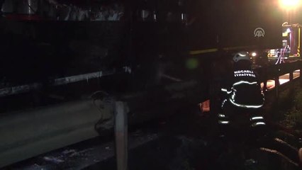 Anadolu Otoyolu'nda Tır Yangını - Kocaeli