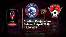 Jadwal Pertandingan Babak Semifinal Piala Presiden, Arema FC berhadapan Kalteng Putra, Selasa (2/4)