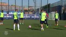 Rakitic y Mascherano vuelven a entrenar con el Barça tras el parón de las selecciones