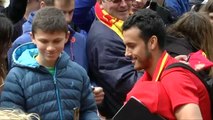 La selección española ya está en Gijón, bajo un fuerte despliegue de seguridad