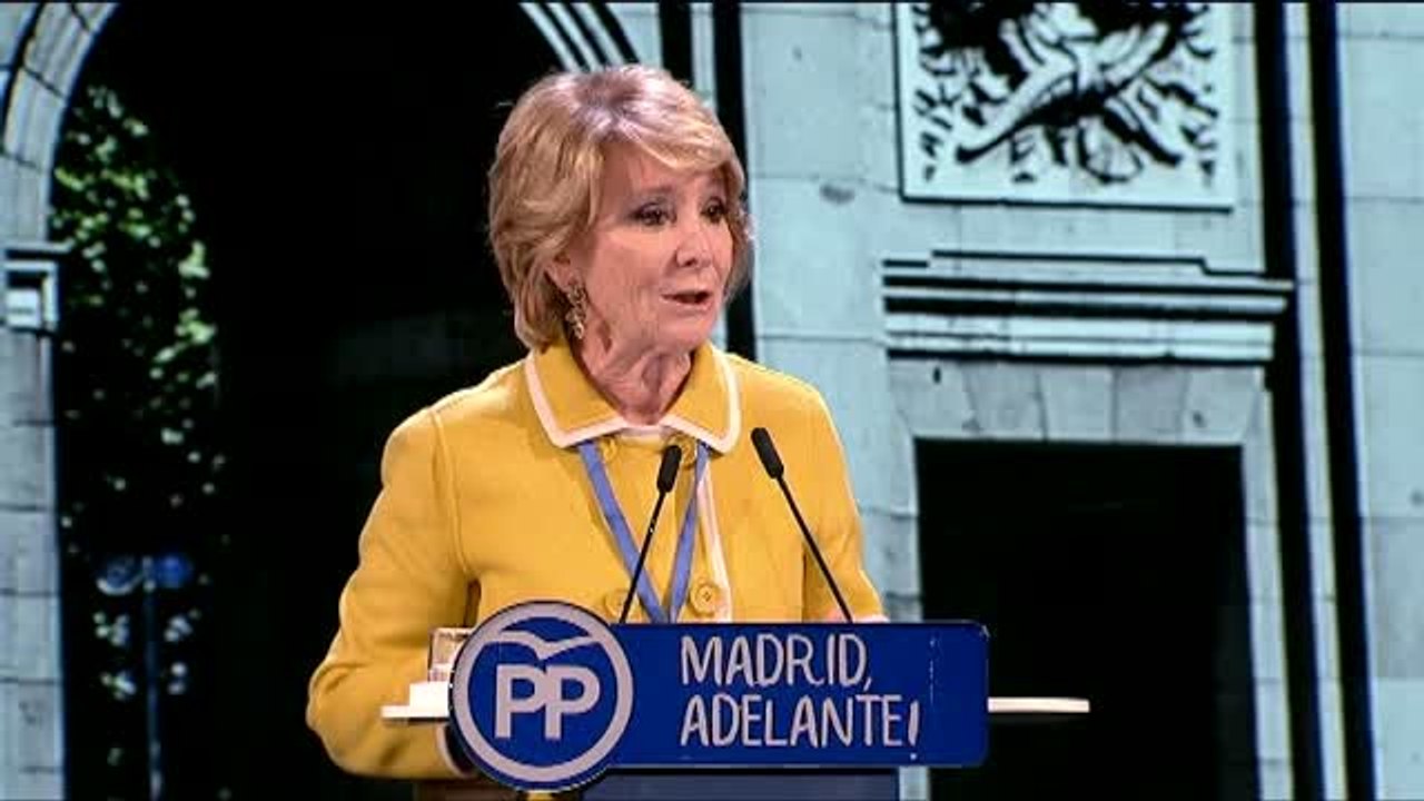 Esperanza Aguirre sobre Ahora Madrid: "Son un conjunto de comunistas de lo más rancio disfrazados de populistas de corte chavista"