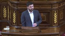 Rufián defiende la derogación de la Ley Mordaza, 