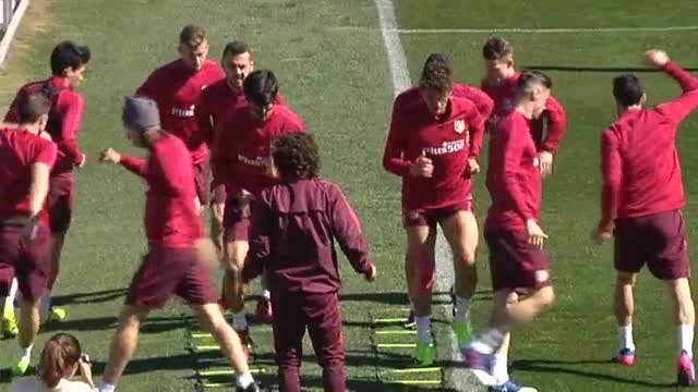 El Atlético vuelve al entrenamiento tras la victoria contra el Leverkusen