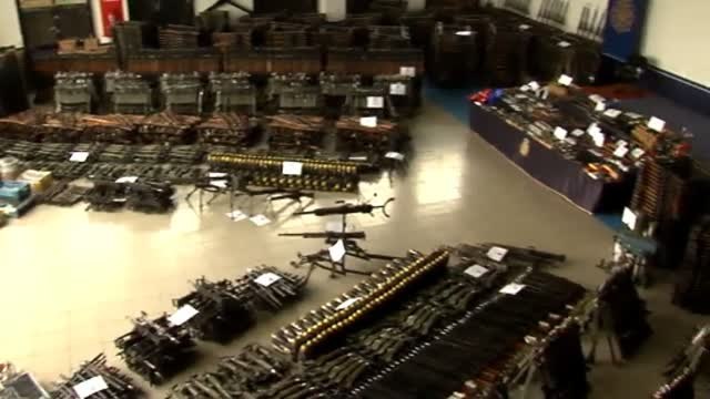 Más de 11.500 armas en un arsenal de armas de guerra en Vizcaya