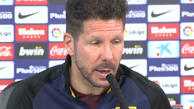 Simeone: Miramos a los que tenemos más cerca, que son los que tenemos debajo