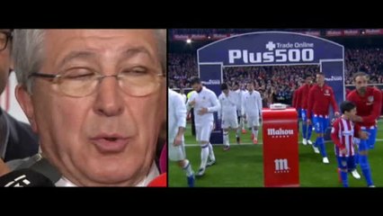 Enrique Cerezo anima al Barcelona desde el Calderón