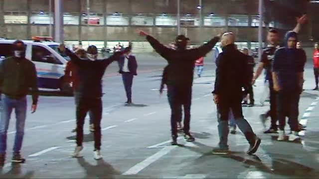 Batalla campal en las calles de Bilbao