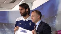 El Zaragoza presenta a su nuevo fichaje, el griego Georgios Samaras