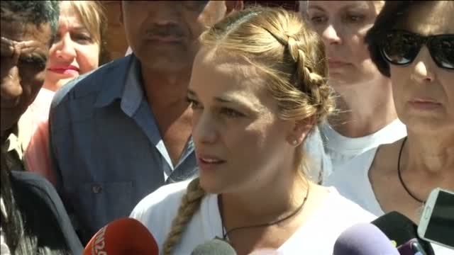 Manifestación en Caracas para pedir la libertad de Leopoldo López