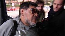 Diego Armando Maradona llega a Madrid para disfrutar del partido de Champions